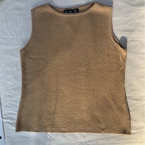 Vintage J.A.C. Gold Shimmer Silk Knit Tank
